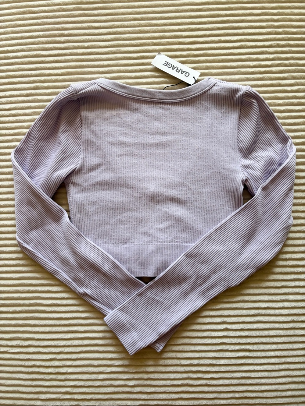 Garage Lavender Ribbed Long Sleeve Top Size XS